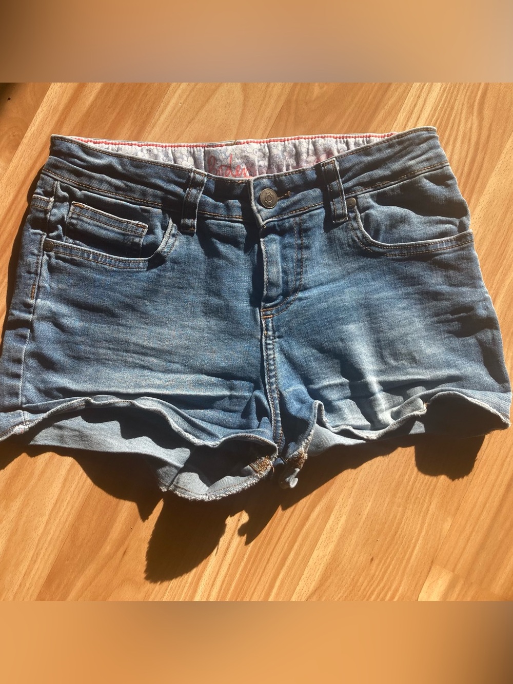 Boden Blue Denim Casual cut off Shorts 13y